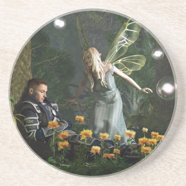 The Knight and The Faerie Coaster (Front)
