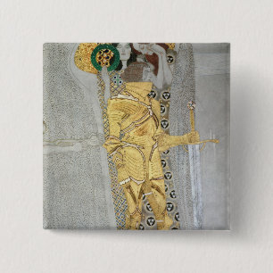 The Knight detail of the Beethoven Frieze 2 Inch Square Button