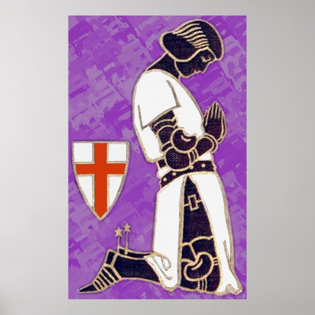 The Knight In Prayer Poster (Front)