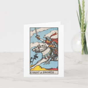 The Knight of swords blank card