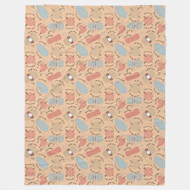 The Knit Life Fleece Blanket (Front)