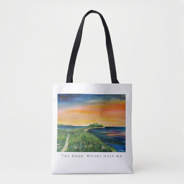 The Knob, Woods Hole MA Tote Bag (Front)