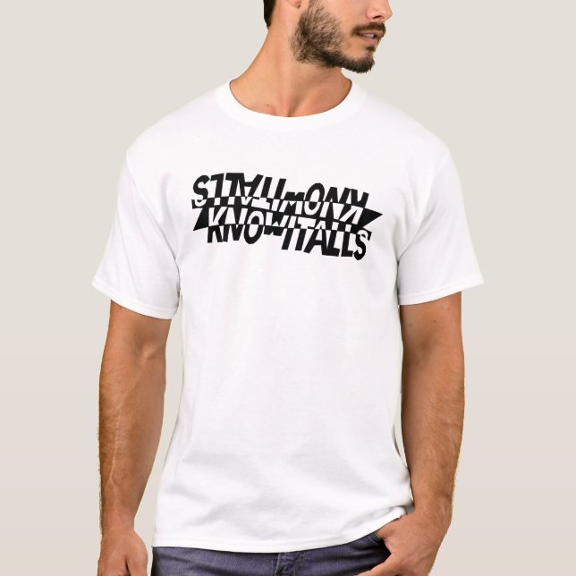 The Know-It-Alls classic mirror logo T-Shirt (Front)