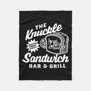 The Knuckle Sandwich Bar Grill Fighting Joke Bar Fleece Blanket