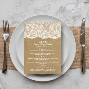 The Kraft & Lace Collection Menu Templates