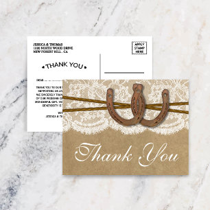 The Kraft, Lace & Horseshoe Collection Postcard