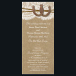 The Kraft, Lace & Horseshoe Collection Programs<br><div class="desc">The rustic Kraft, lace and horseshoe collection is a stunning design featuring a lovely rustic Kraft paper effect background with a romantic vintage white lace effect trim finished with two lucky intertwined horseshoes and twine. These programs can be personalized for your special occasion and would make the perfect template for...</div>