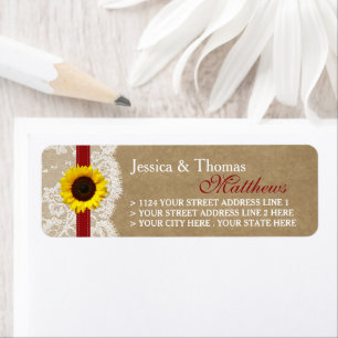 The Kraft, Lace & Sunflower Collection - Red