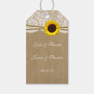 The Kraft, Lace & Sunflower Collection Tags