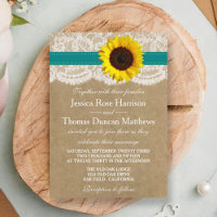 The Kraft, Lace & Sunflower Collection - Teal