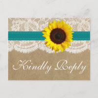 The Kraft, Lace & Sunflower Collection - Teal