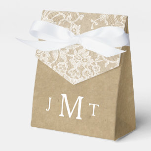 The Kraft & Lace Wedding Collection Favor Box