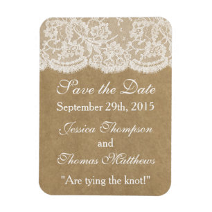 The Kraft & Lace Wedding Collection Magnet