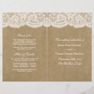 The Kraft & Lace Wedding Collection Programs