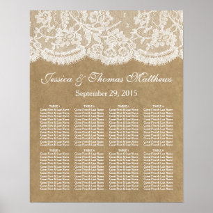 The Kraft & Lace Wedding Collection Seating Chart