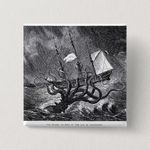 The Kraken 2 Inch Square Button