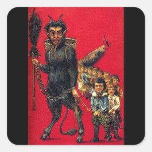 The Krampus Square Sticker