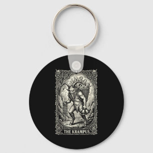 The Krampus Tarot Card Goth Witchy Black Pajamas C Keychain
