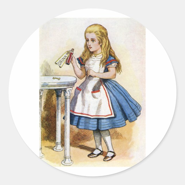 THE LABEL ON THE BOTTLE SAID DRINK ME SO ALICE DID (Front)