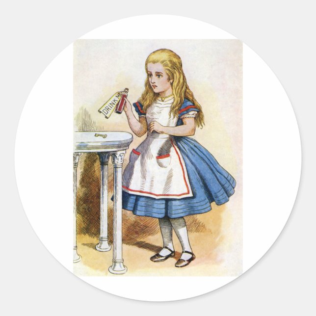 THE LABEL ON THE BOTTLE SAID DRINK ME SO ALICE DID (Front)
