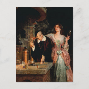 The Laboratory   John Collier Postcard
