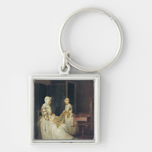 The Laborious Mother, c.1740 Keychain (Front)