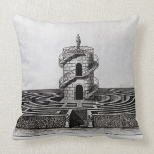 The Labyrinth of the Villa Pisani at Stra, after a Throw Pillow