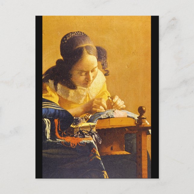 The Lace Maker', Jan Vermeer_Dutch Masters Postcard (Front)