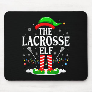 The Lacrosse Elf Funny Matching Xmas Lacrosse Chri Mouse Pad