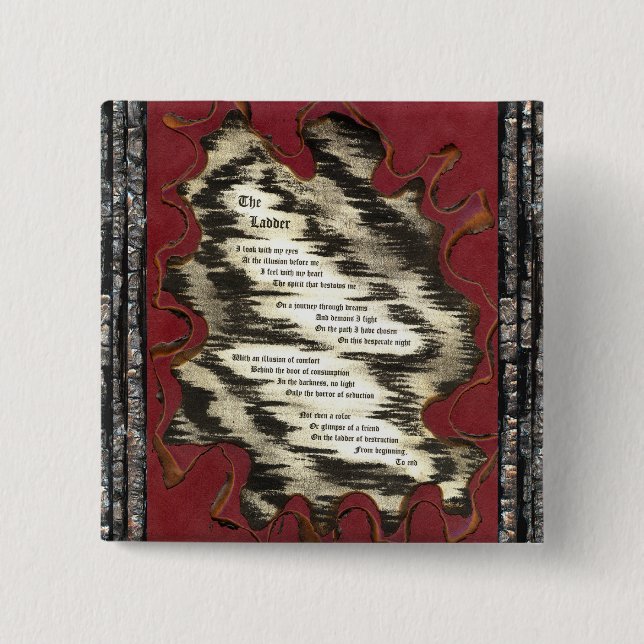 The Ladder 2 Inch Square Button (Front)