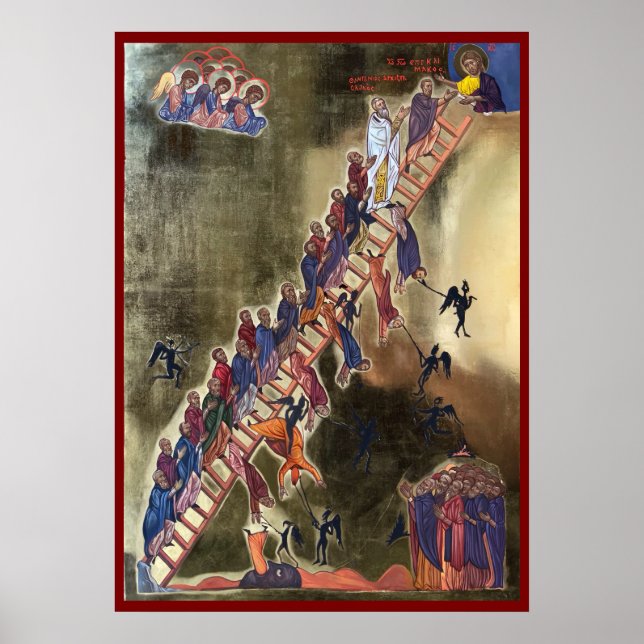 The Ladder of Divine Ascent Icon Poster (Front)
