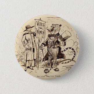 The Lady and the Tiger by Clifford K. Berryman 2 Inch Round Button