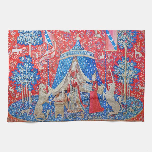 The Lady and the Unicorn / A Mon Seul Desir Kitchen Towel (Horizontal)