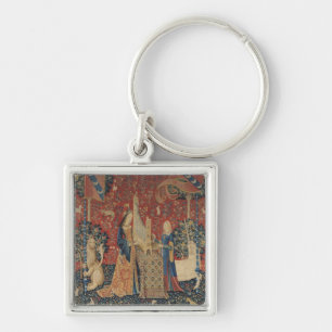 The Lady and the Unicorn: 'Hearing' Keychain