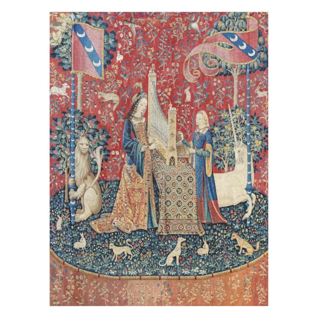The Lady and the Unicorn, Hearing Tablecloth (Front)