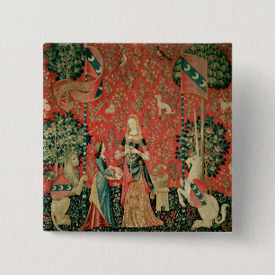 The Lady and the Unicorn: 'Smell' 2 Inch Square Button