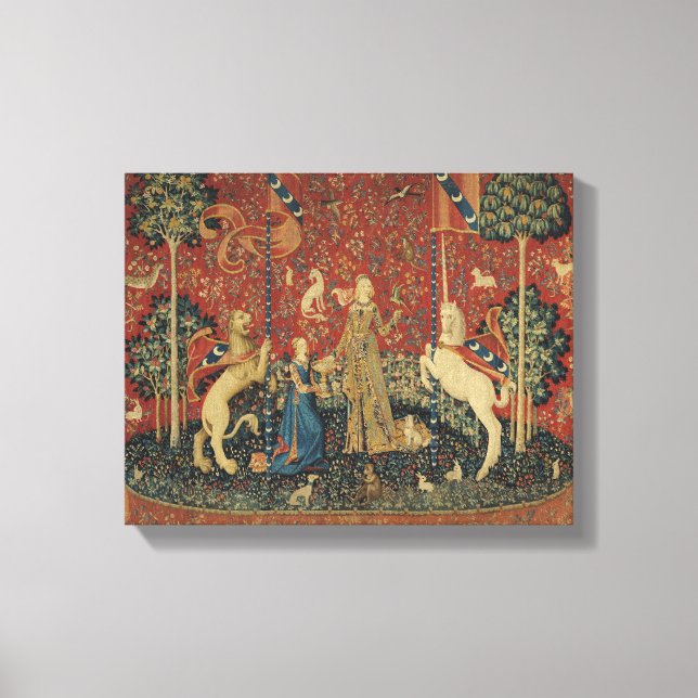 The Lady and the Unicorn: 'Taste' Canvas Print (Front)