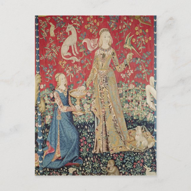 The Lady and the Unicorn: 'Taste' Postcard (Front)