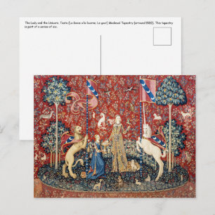 The Lady and the Unicorn, Taste Postcard