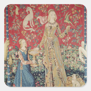 The Lady and the Unicorn: 'Taste' Square Sticker