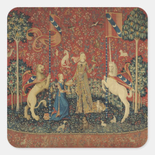 The Lady and the Unicorn: 'Taste' Square Sticker