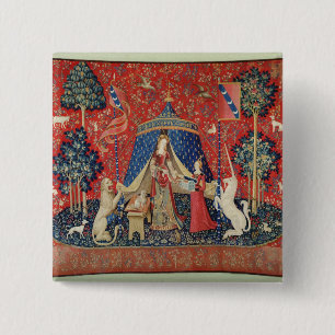 The Lady and the Unicorn: 'To my only desire' 2 Inch Square Button