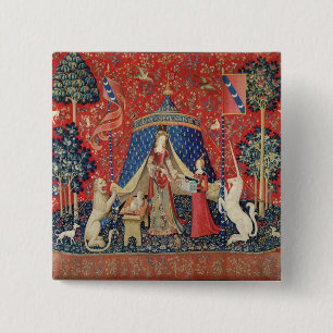 The Lady and the Unicorn: 'To my only desire' 2 Inch Square Button