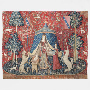 The Lady and the Unicorn, To my only desire Fleece Blanket
