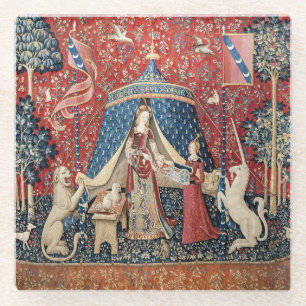 The Lady and the Unicorn, To my only desire Glass Coaster