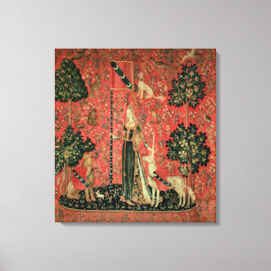 The Lady and the Unicorn: 'Touch' Canvas Print