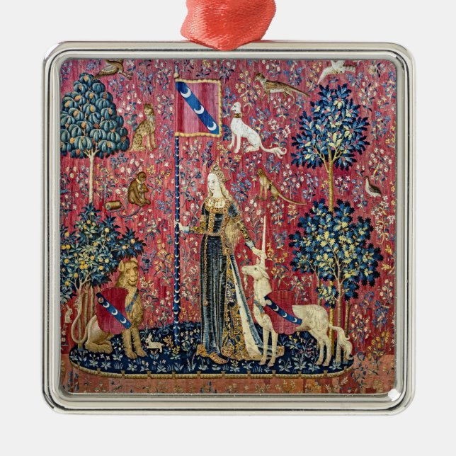 The Lady and the Unicorn, Touch Metal Ornament (Front)