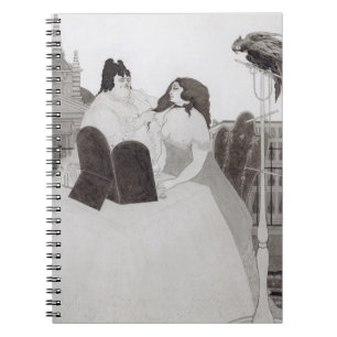 The Lady at the Dressing Table (ink and wash) Notebook