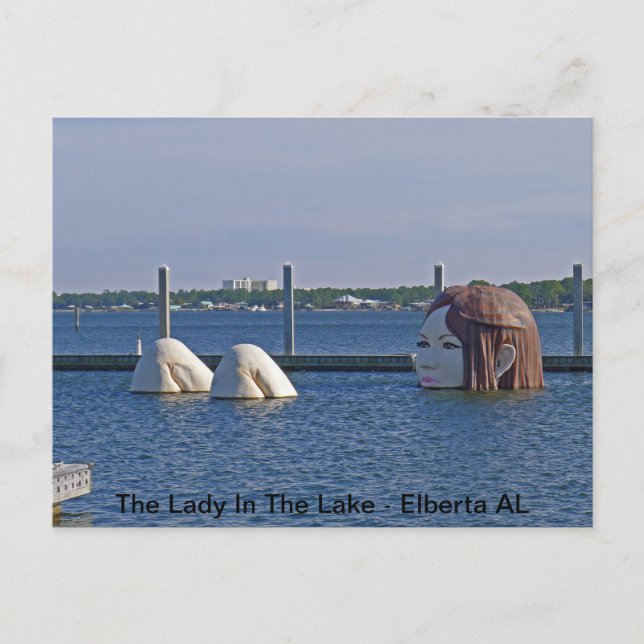 The Lady In The Lake - Elberta AL Postcard (Front)