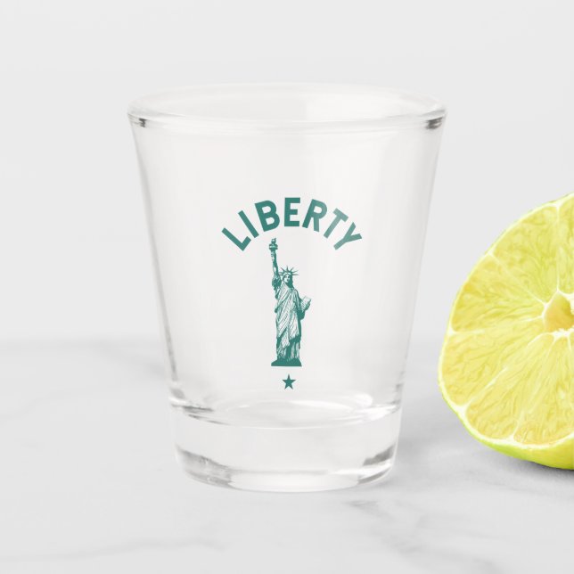 The Lady Liberty Shot Glass (Front)